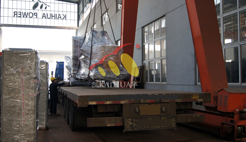 500KW上柴发电机组吊装现场