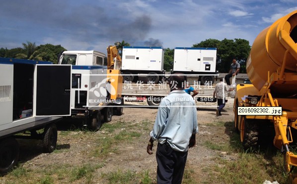 凯华静音型康明斯柴油发电机组古巴现场